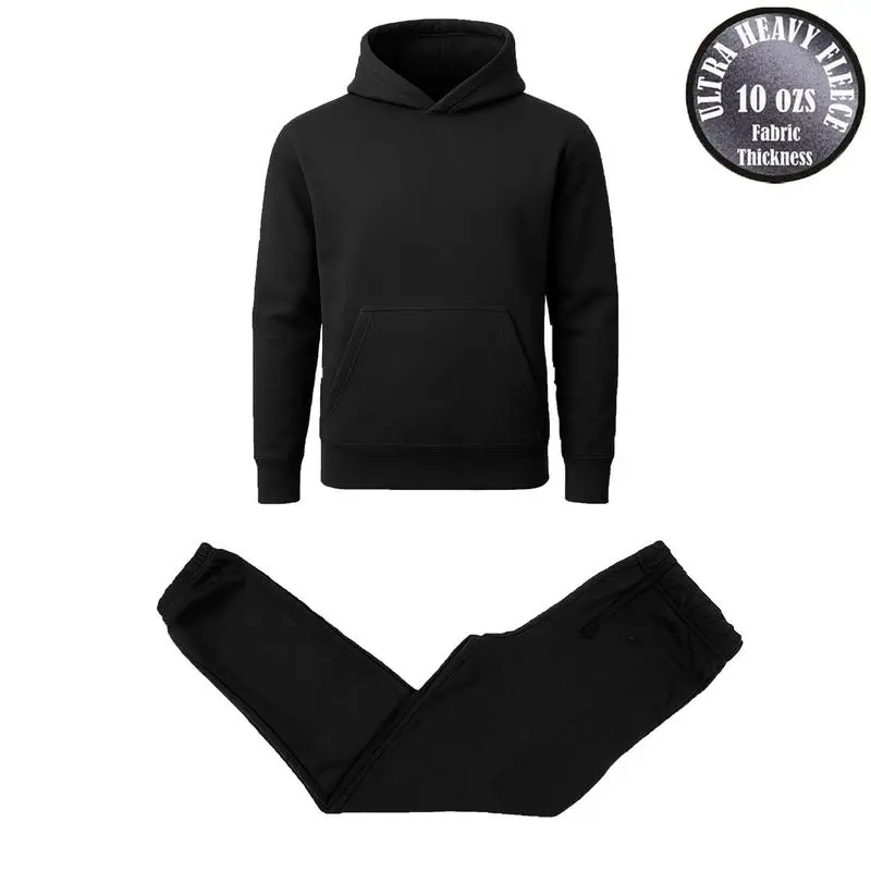 Men’s 10 oz Fleece Cotton Blend Hoodie & Joggers Set
