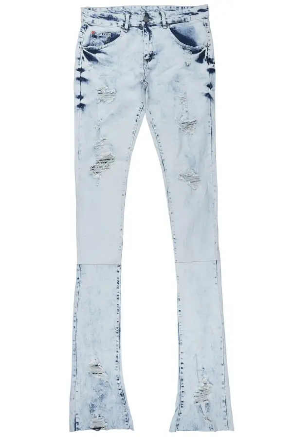 Edmar Ice Blue Super Stacked Flare Jean