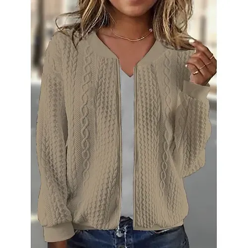 Women's Texture Sweatshirt Waffle Sweatshirt  Pullover Hoodie Sweatshirt Plain Streetwear Casual Long Sleeve Hooded Regular Tops Street Holiday Going out Buttons Black White Pink Wine Fall Winter