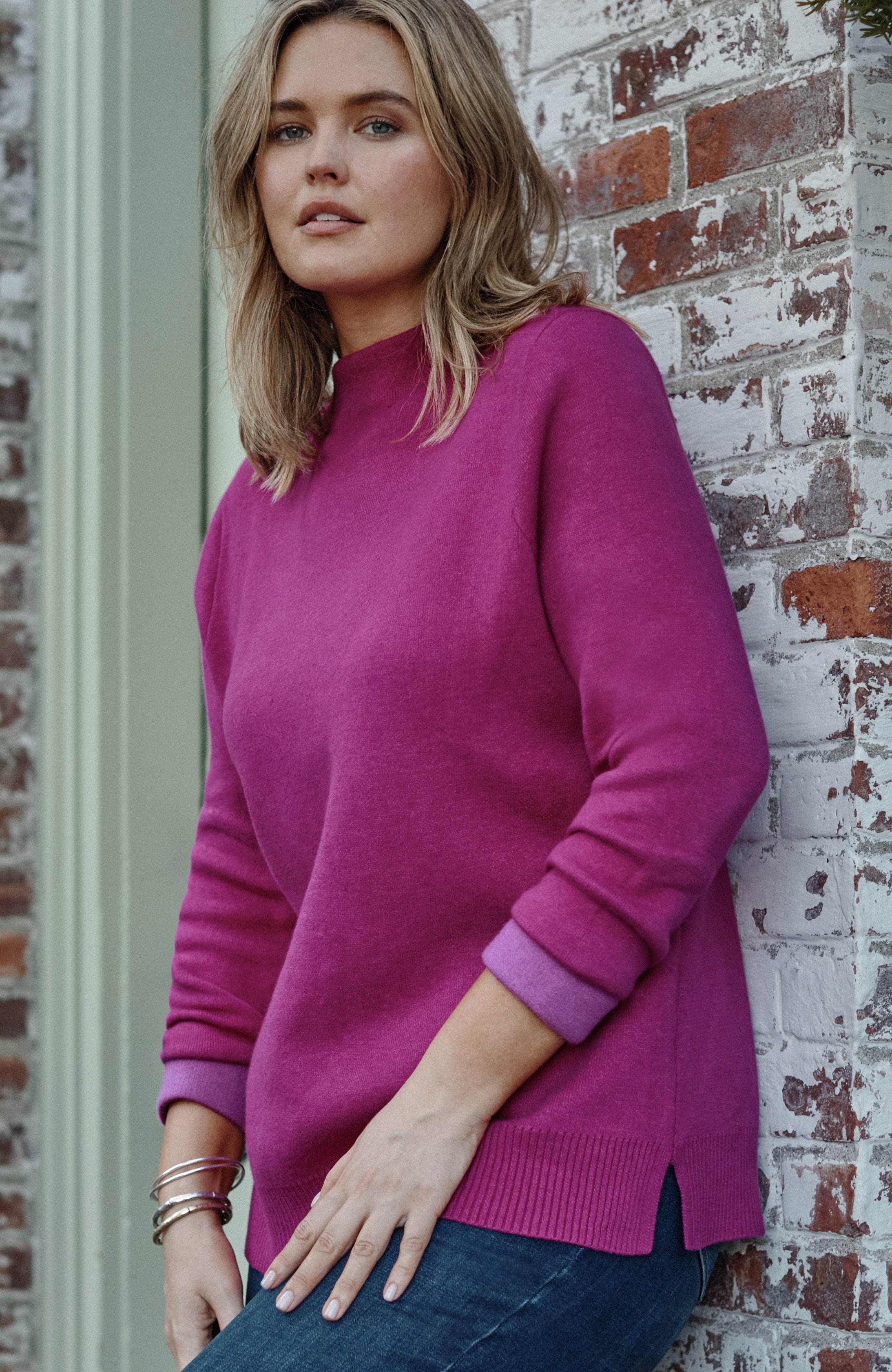 Majestic Funnel-Neck Sweater