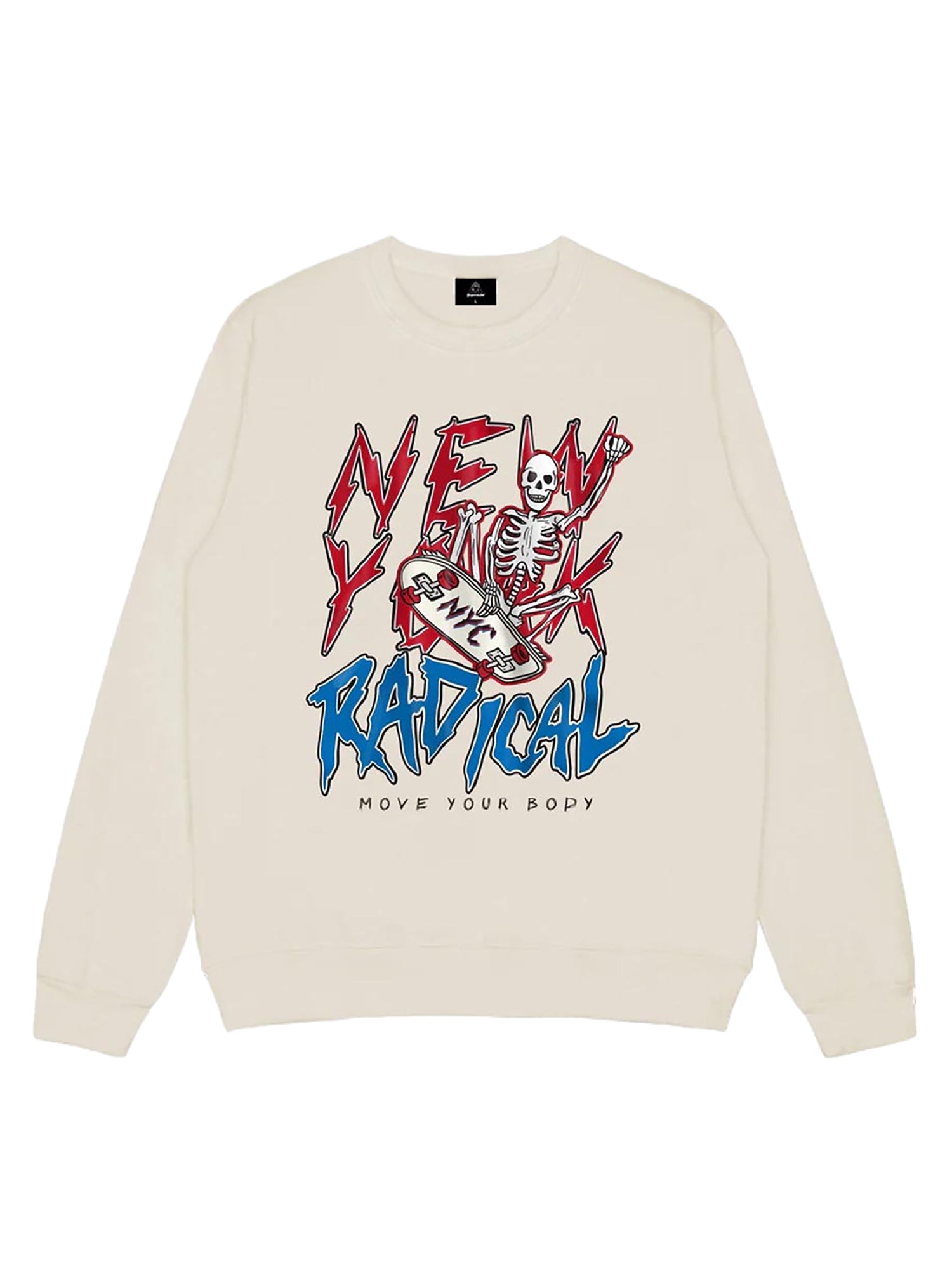 Skateboard Skull Pullover Crewneck Sweatshirt -1075