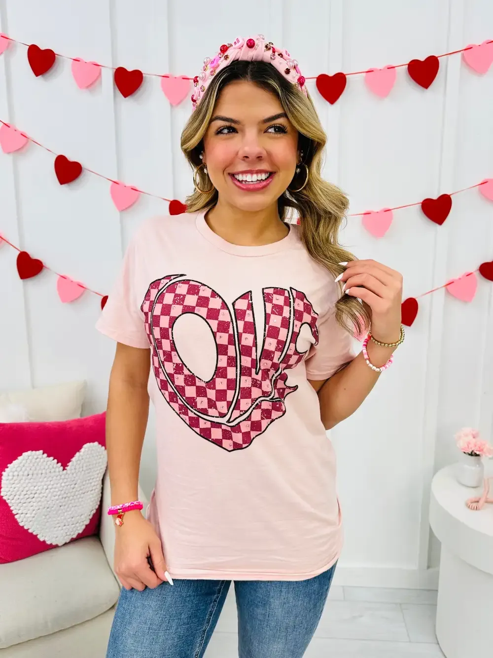 Love Grid Graphic Tee