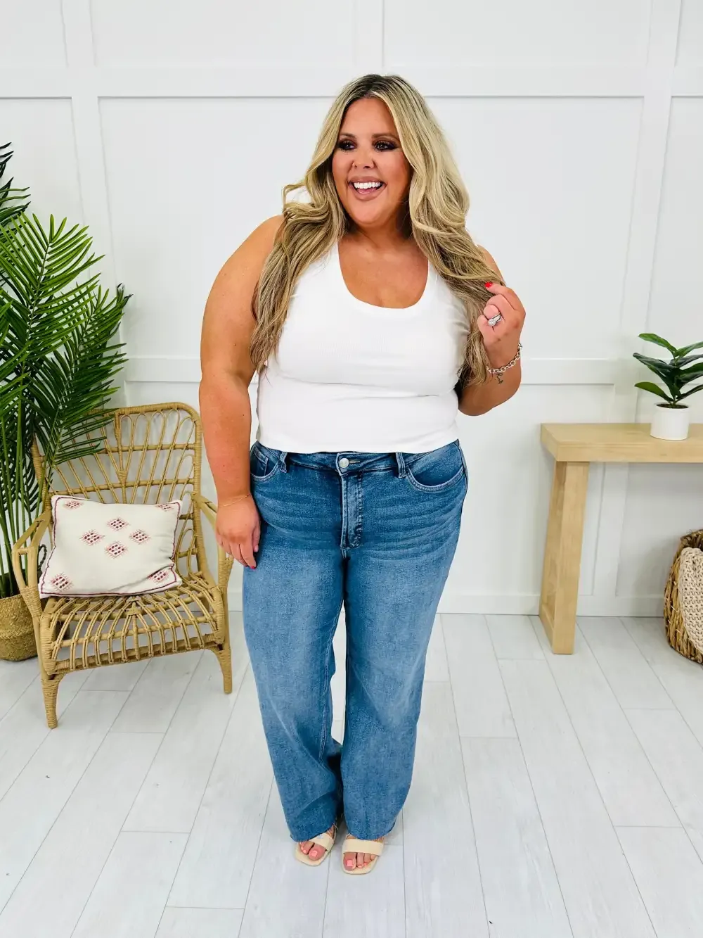 Planning Ahead Tummy Control Wide Leg Jeans
