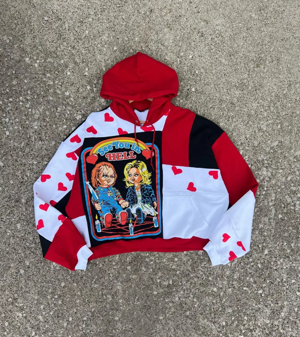 Red hoodie sweatshirts how perfect and cozy piece for your Halloween day