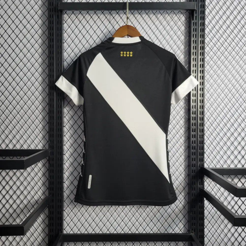 Camisa Vasco da Gama Home 22/23 Feminina - Preta e Branca