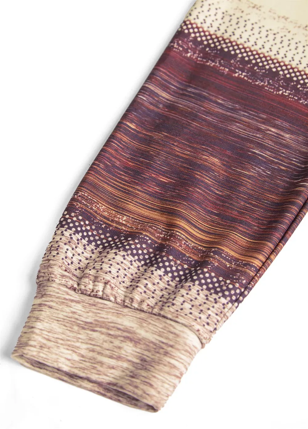 Multi Color Patchwork Tribal Print Long Sleeve Sweatshirt