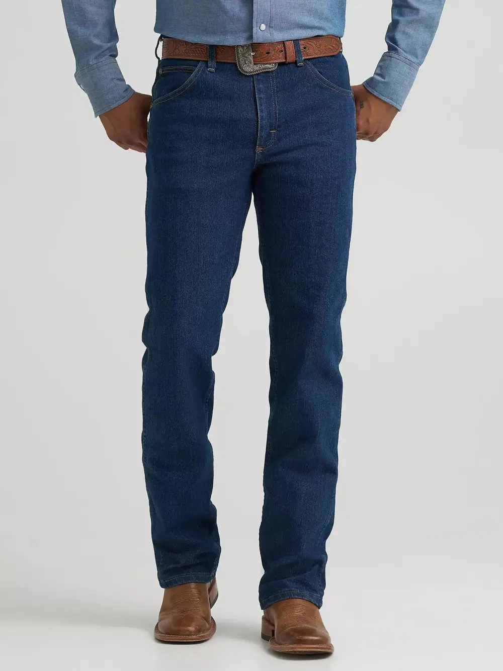 PREMIUM PERFORMANCE COWBOY CUT ADVANCED COMFORT WICKING SLIM FIT JEAN IN MIDNIGHT RINSE