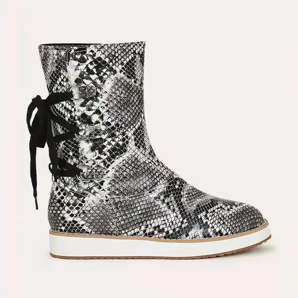 Women's Casual Lace-Up Flat Mid-Cut Snow Boots 10419158S