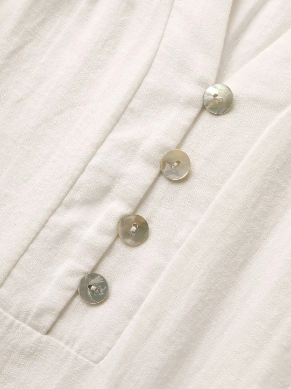 Cotton Lace Eyelet Trim Layered Sleeve Blouse