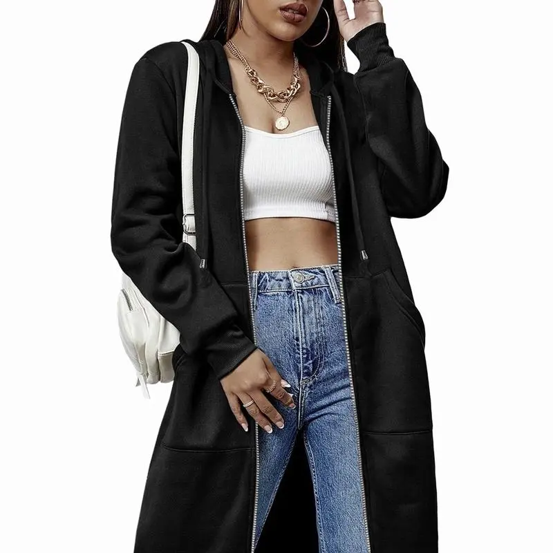 Women's Casual Zip - Up Fleece Hoodie Jacket