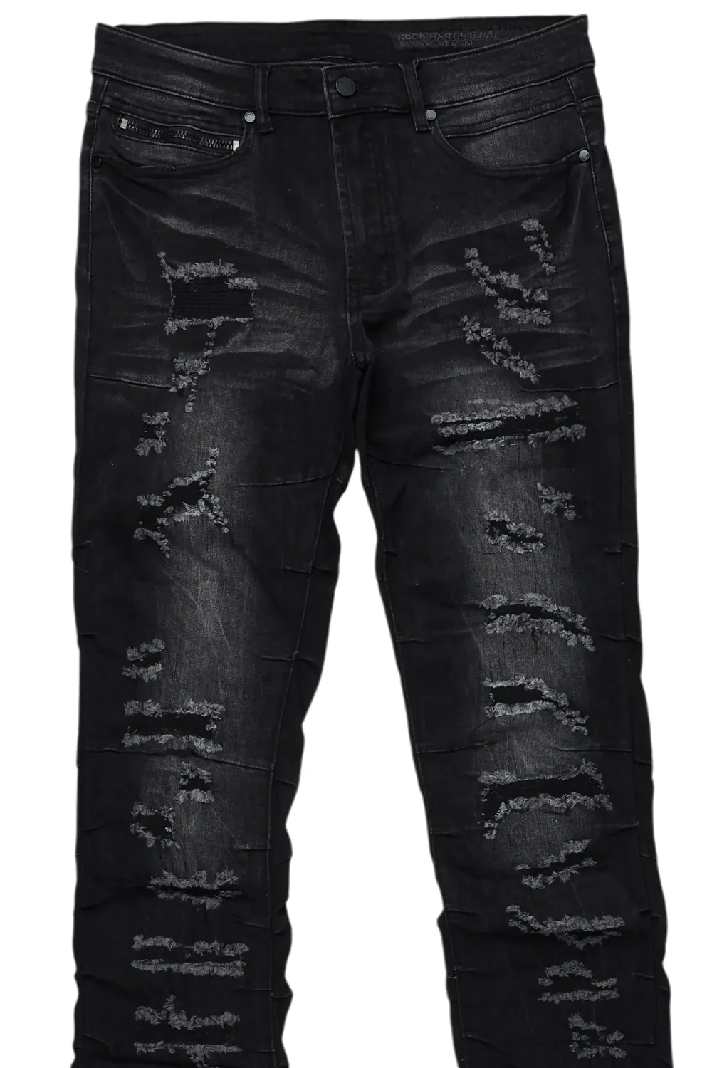 Mercol Black Stacked Flare Jean