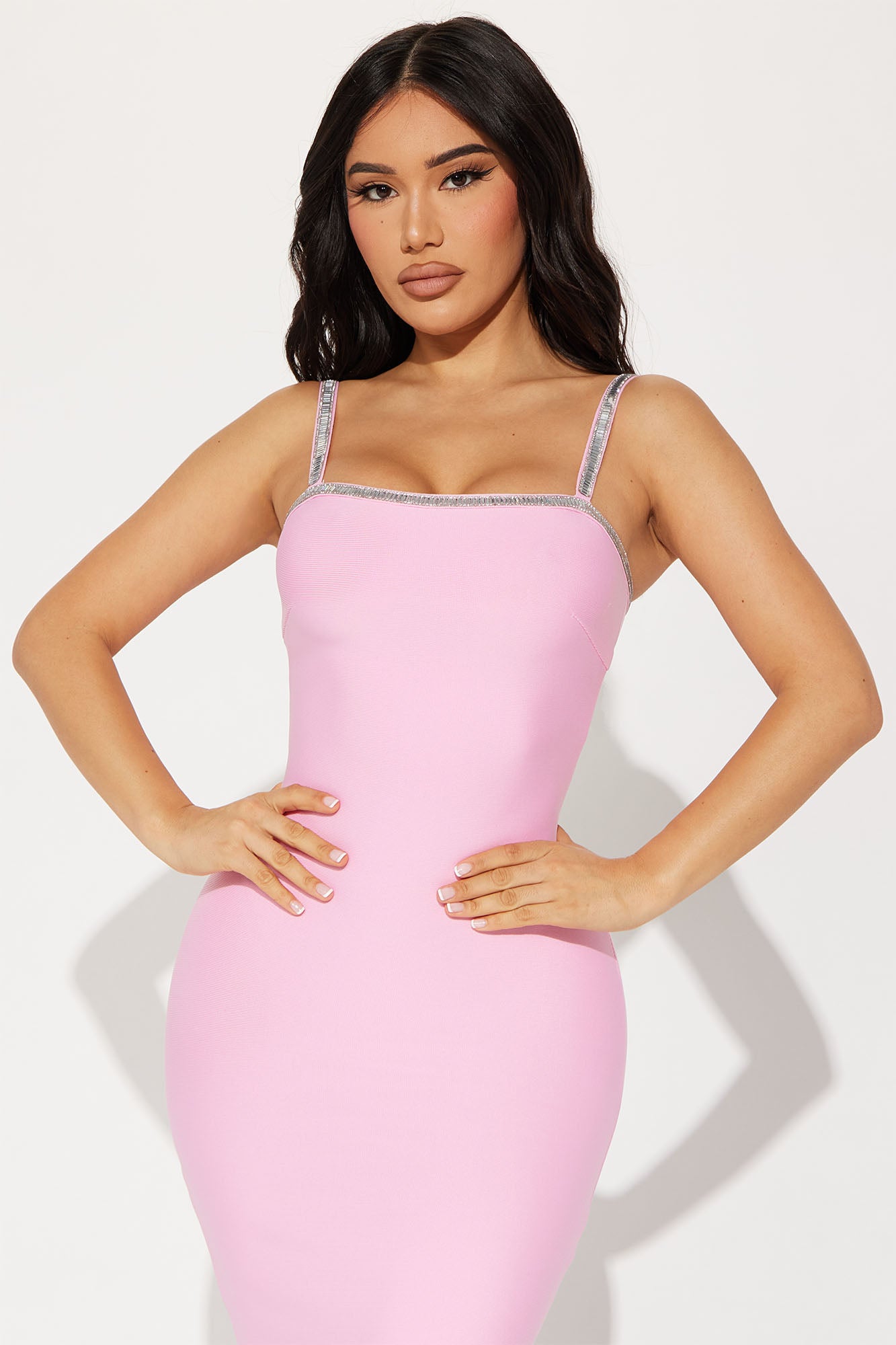 Shannon Embellished Mini Dress - Pink
