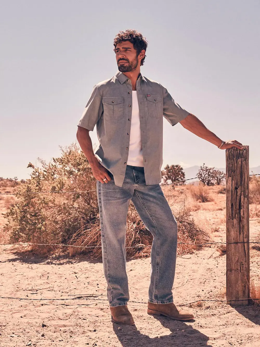 WRANGLER FIVE STAR PREMIUM DENIM FLEX FOR COMFORT RELAXED FIT JEAN IN STONE