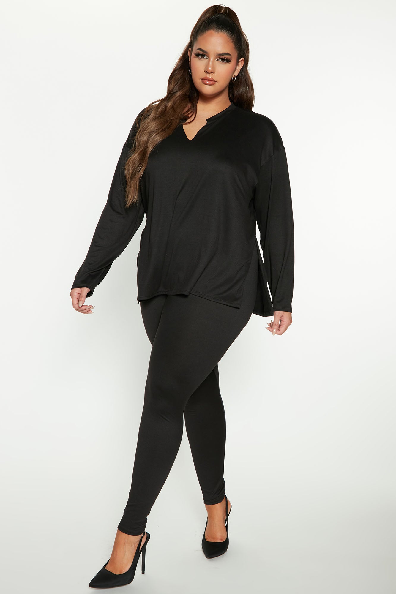 Lets Chill Together Legging Set - Black