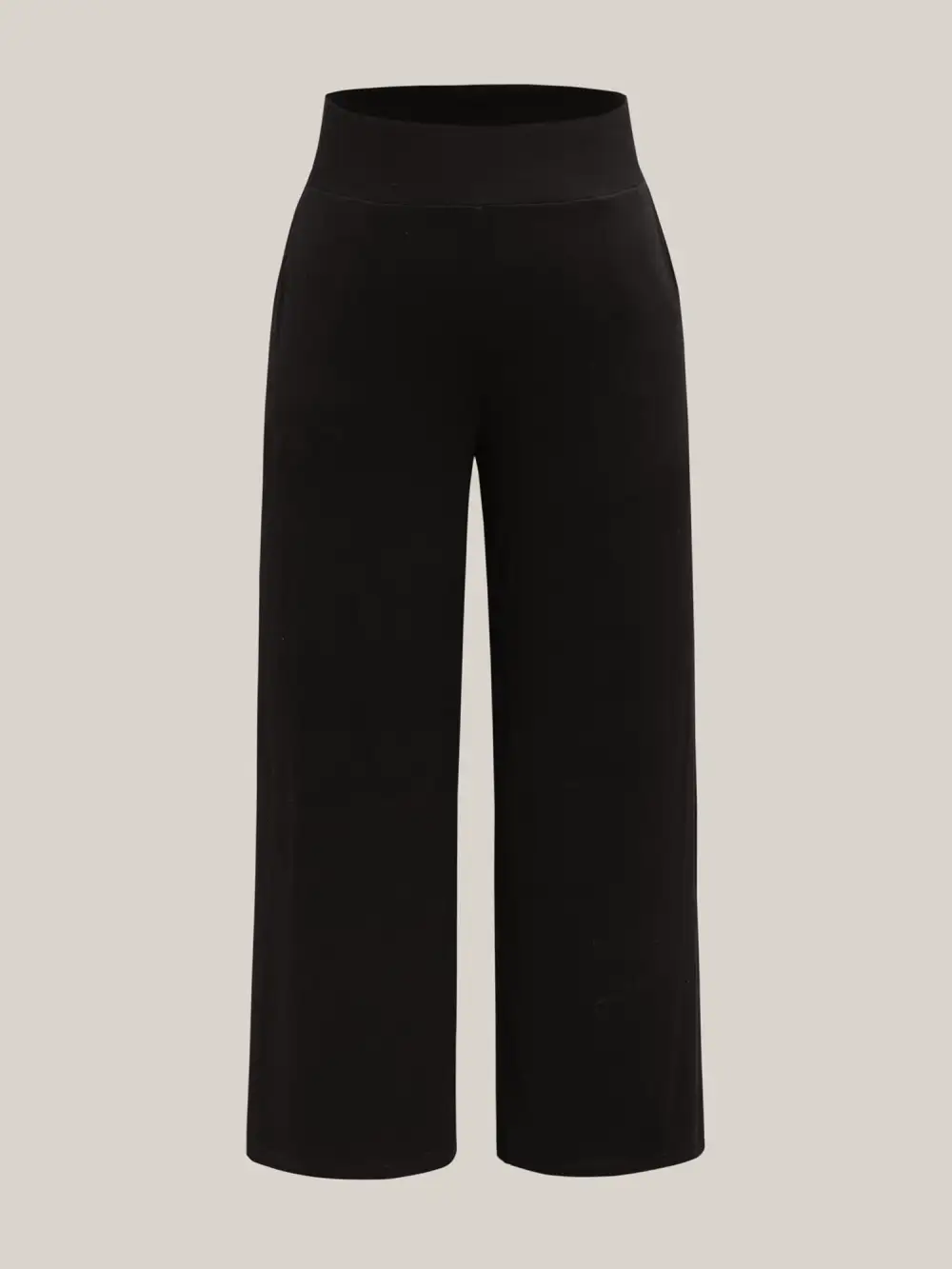 Stretchy Waist Straight-Leg Pants