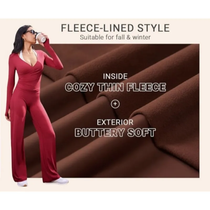 Women's Cozy Thin Fleece Yoga Pants