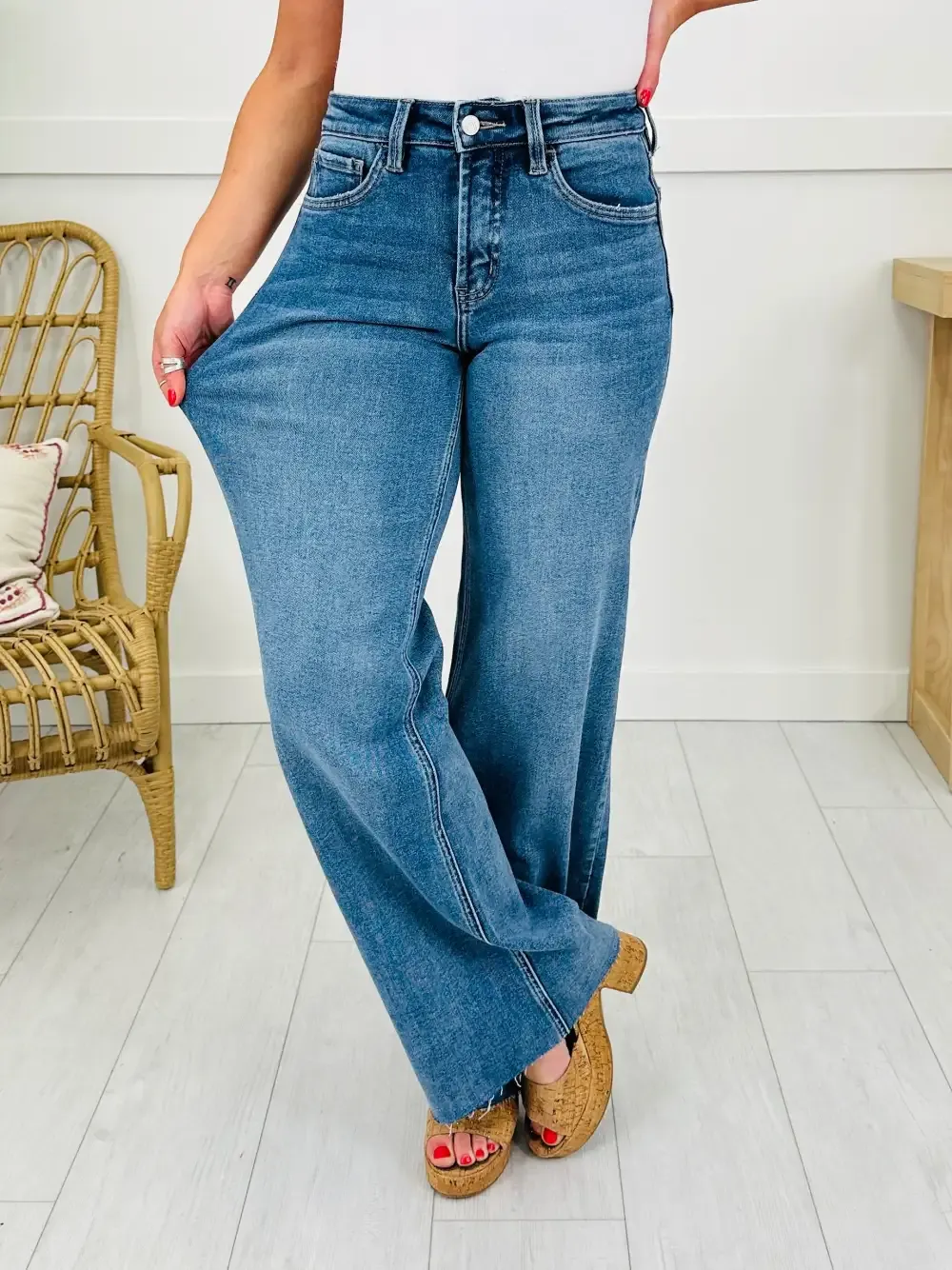 Planning Ahead Tummy Control Wide Leg Jeans