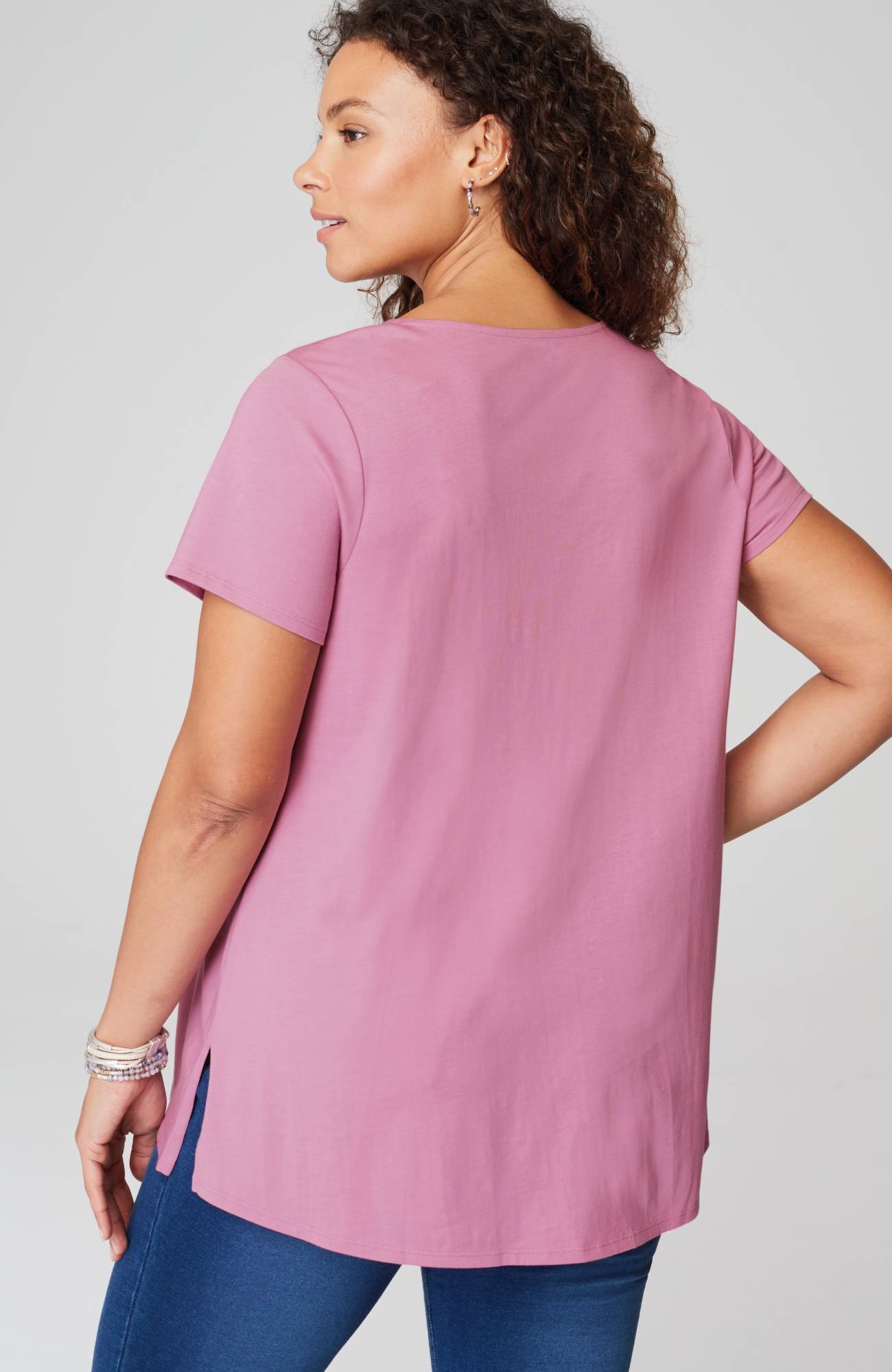 pure jill side-slit elliptical tee