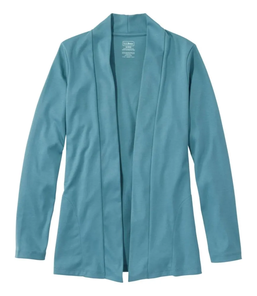 Women's Pima Cotton Open Cardigan, With Pockets