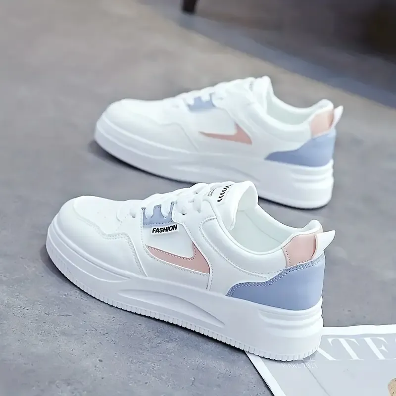 Fashion-Forward Women's Low Top Sneakers - Water-Resistant, All-Season Comfort with Chic Platform Design