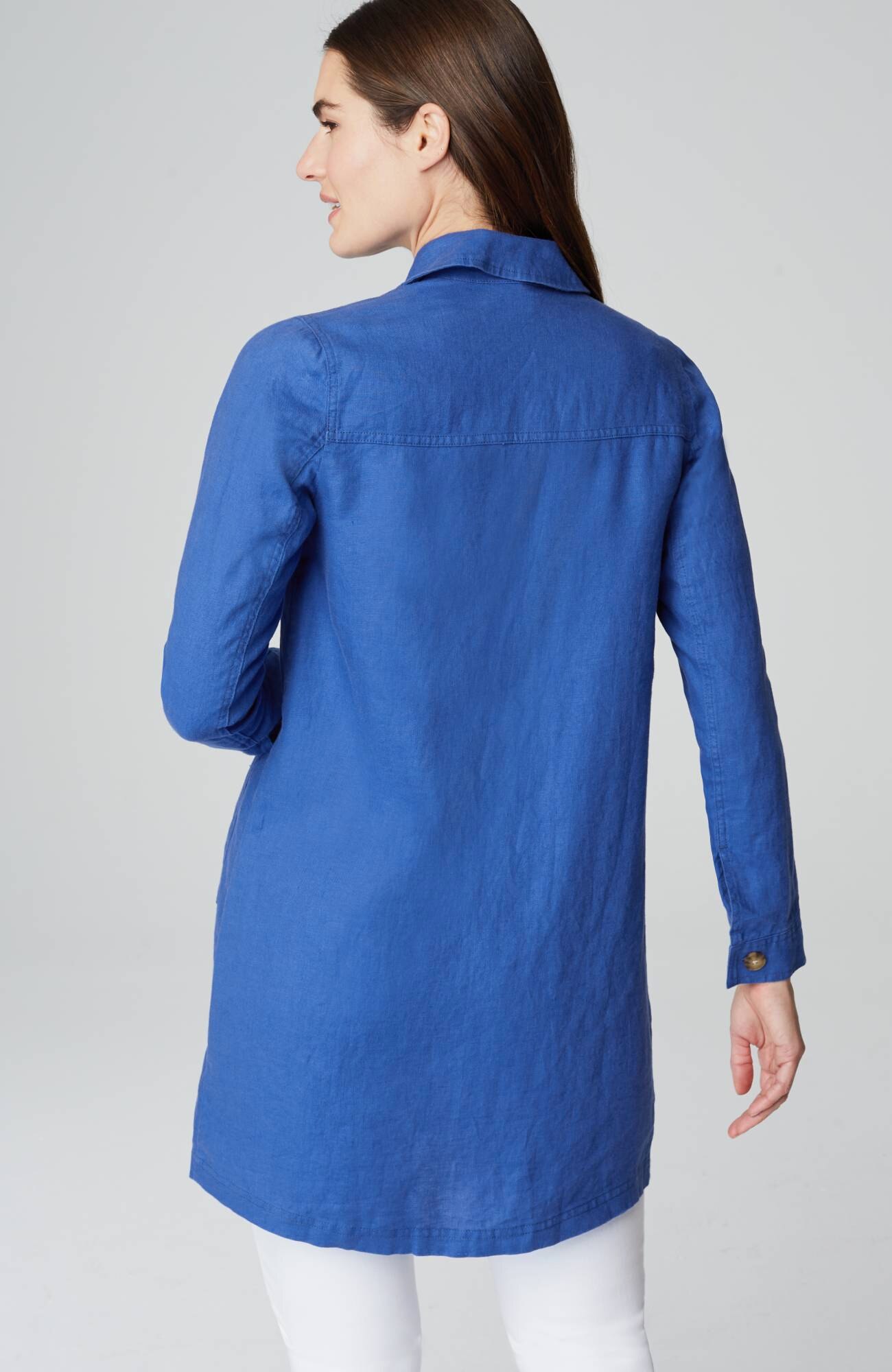 Long Linen Duster Jacket