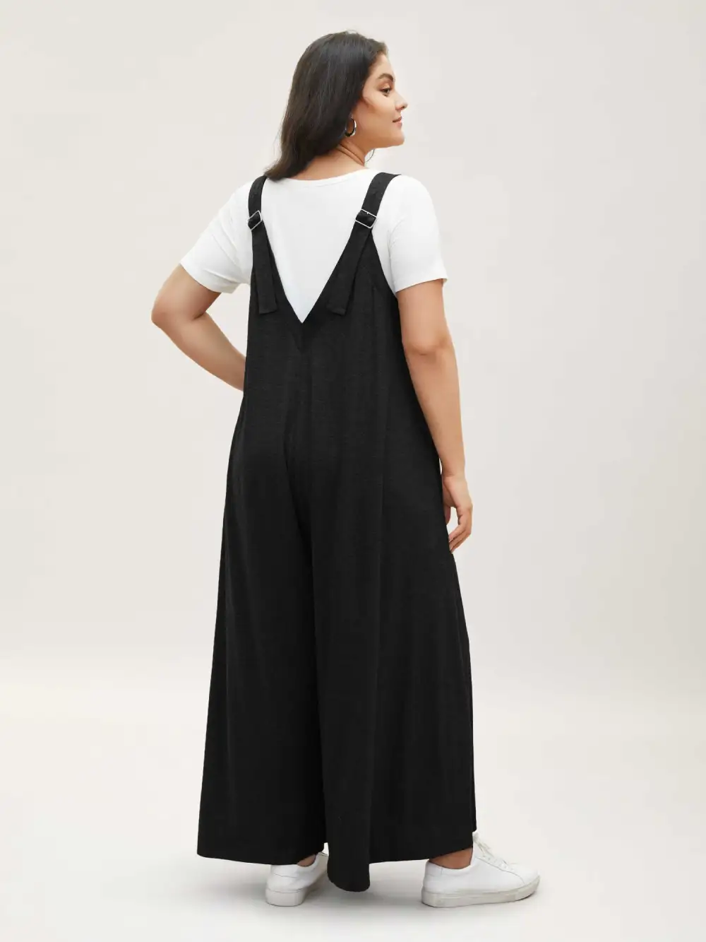 Supersoft Essentials Solid Pocket Adjustable Straps Jumpsuit