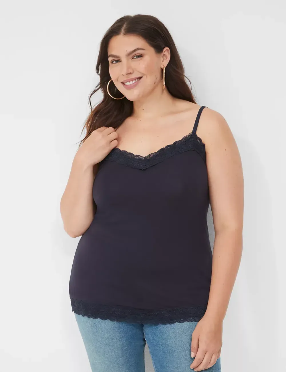 Lane Essentials Lace-Trim Cami