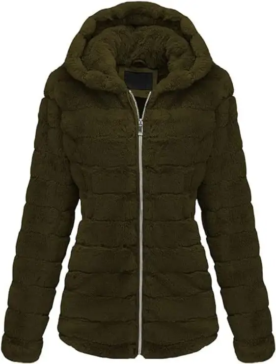 Women's Faux Fur Coat  Sherpa-Lined Fleece Jacket