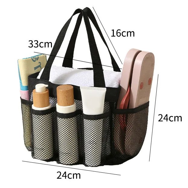 Mesh Black Open Hand Beach Bag