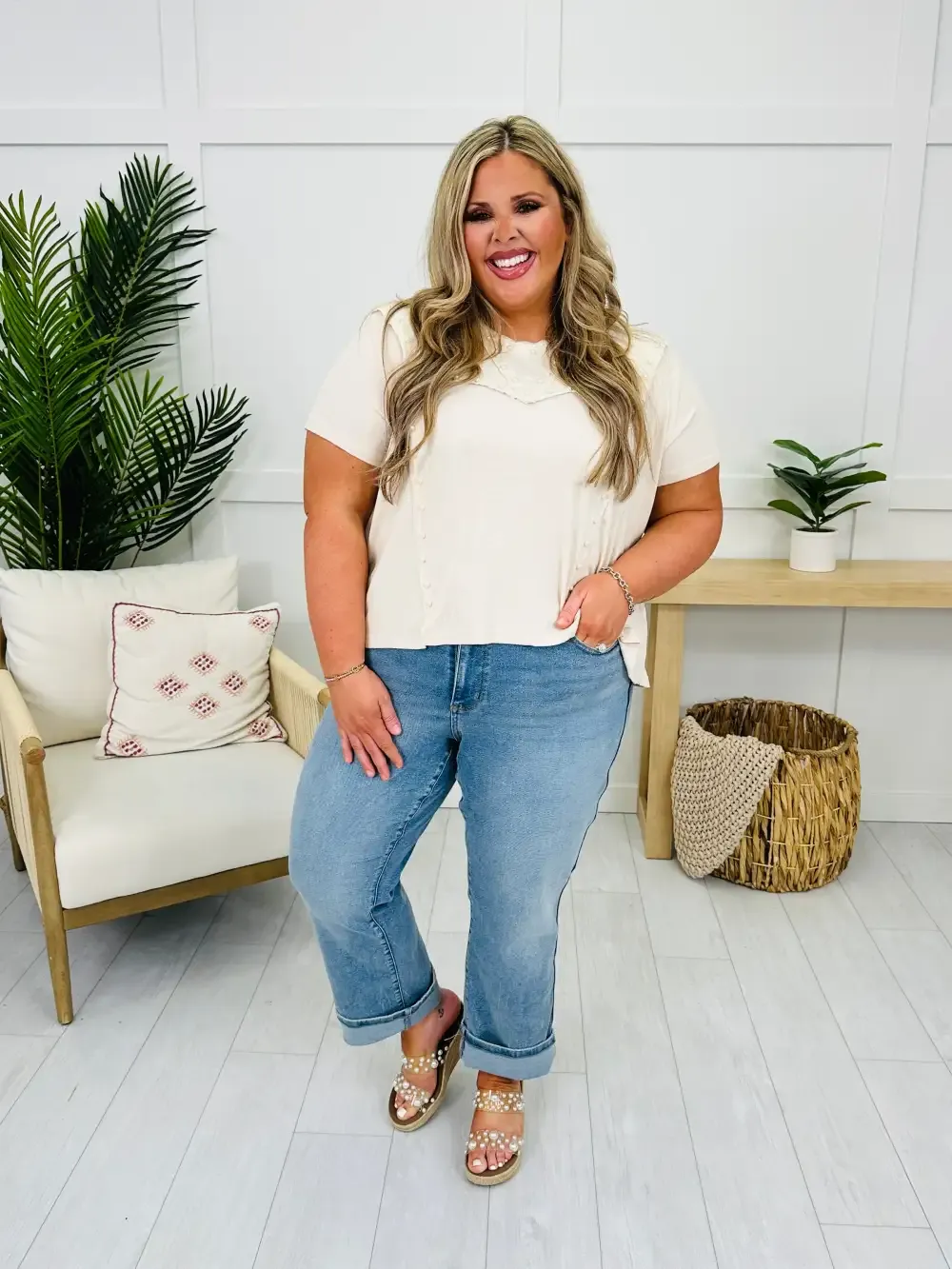 Judy Blue Don't Be Late Straight Leg Jeans