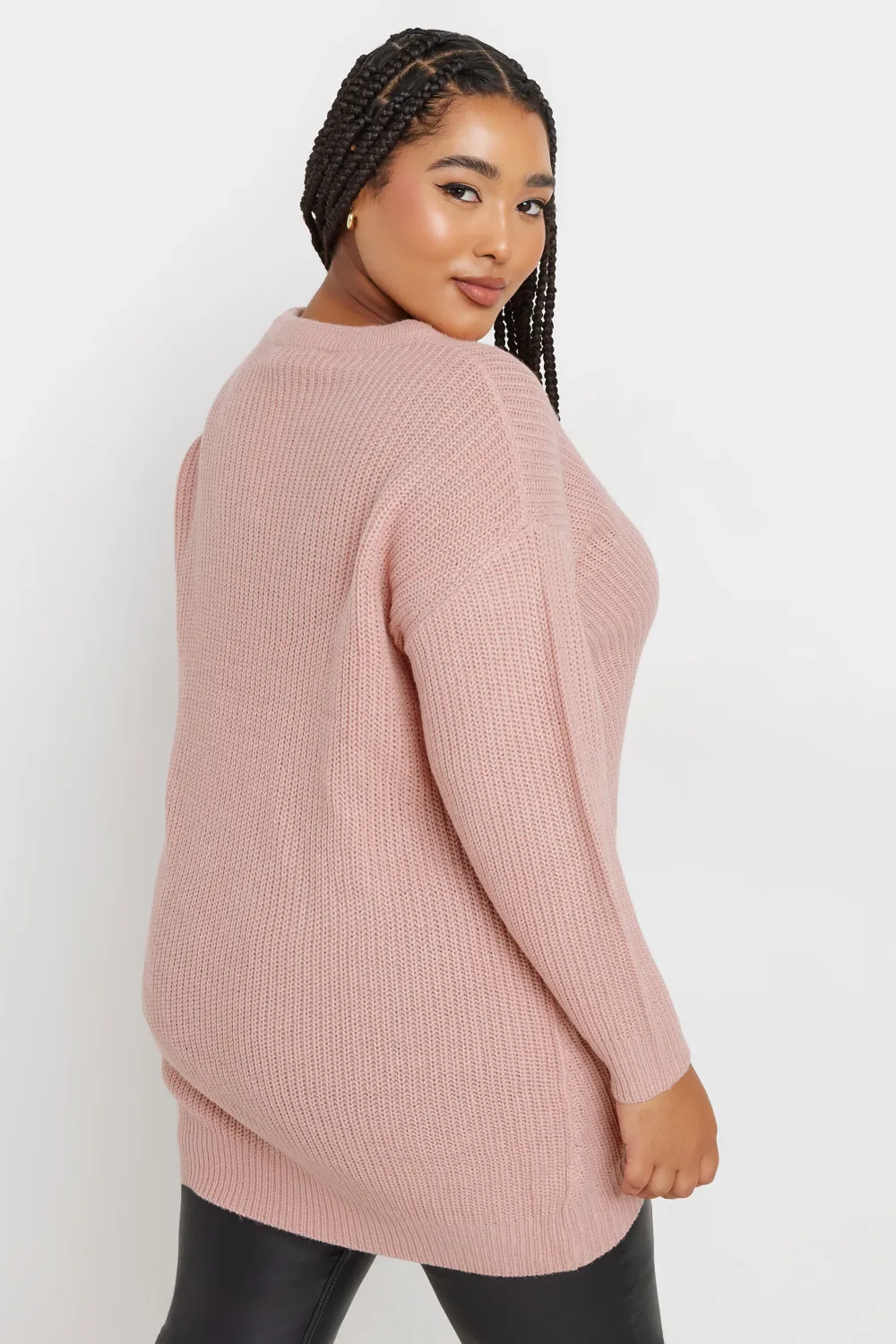 YOURS Curve Pink Essential Knitted Jumper