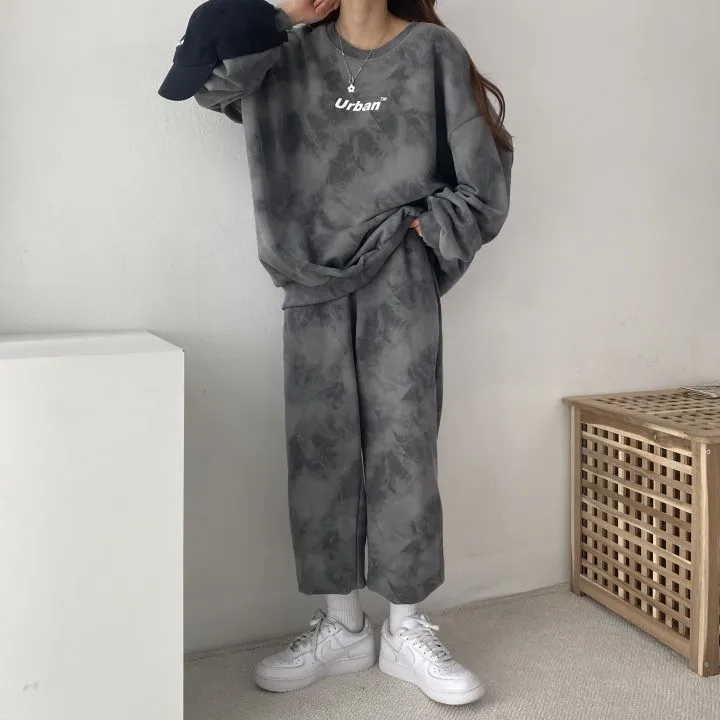 Fashion Casual Tie Dye Loose Two-piece Set
