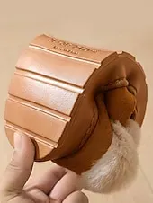 Women's Faux Fur Lined Slip-On Slippers with , Warm Winter Indoor House Shoes for Winter, Bedroom and Cozy Home Wear