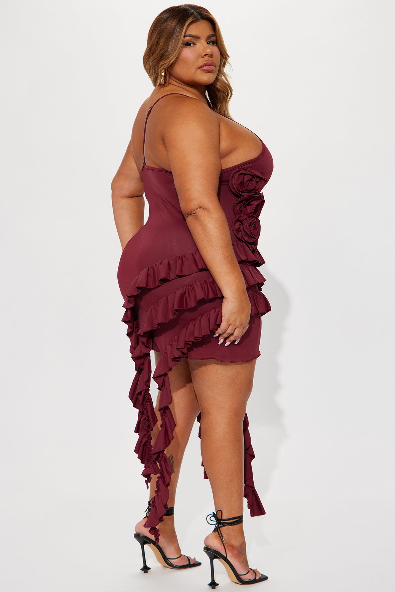 Charlette Rose Mini Dress - Burgundy