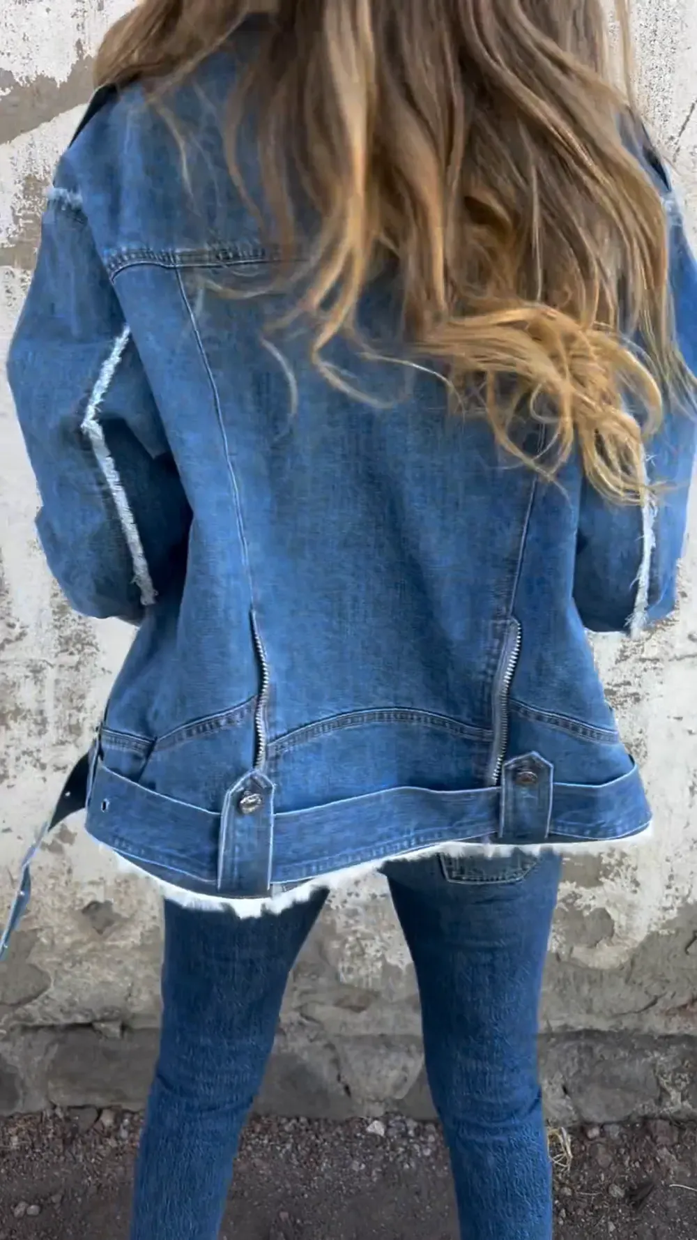 Arctic Luxe Denim Shearling Jacket