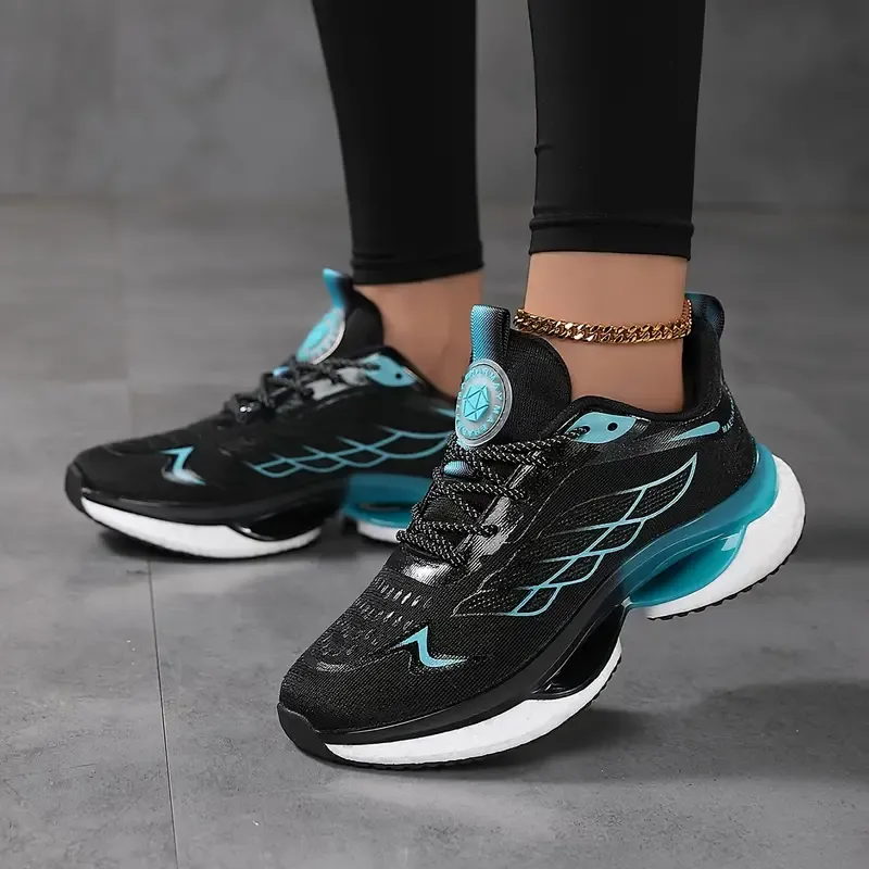 Lightweight Mesh Low Top Round Toe Sports Shoes - Breathable, Comfortable, and Casual Lace Up Sneakers for Outdoor Activities - Spring All-Season Wear