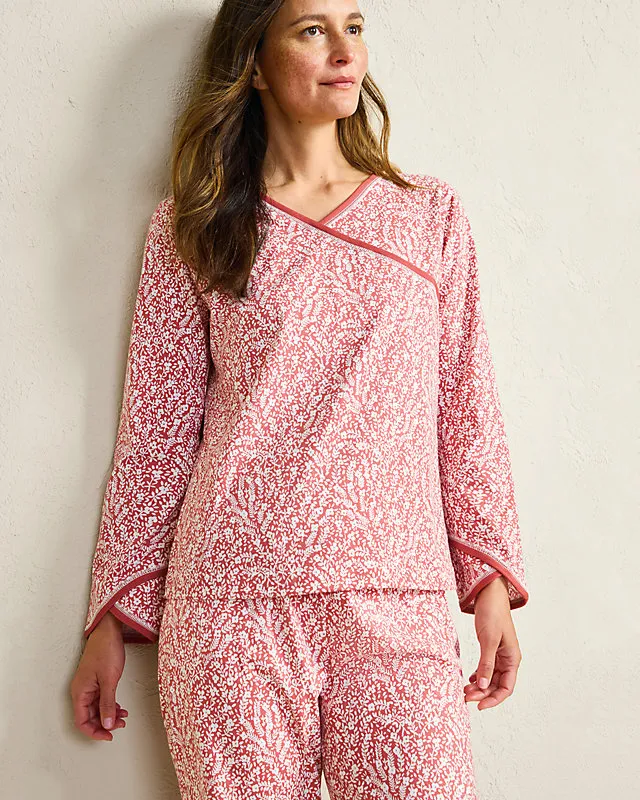 Asian Wrap Organic-Cotton Pajamas