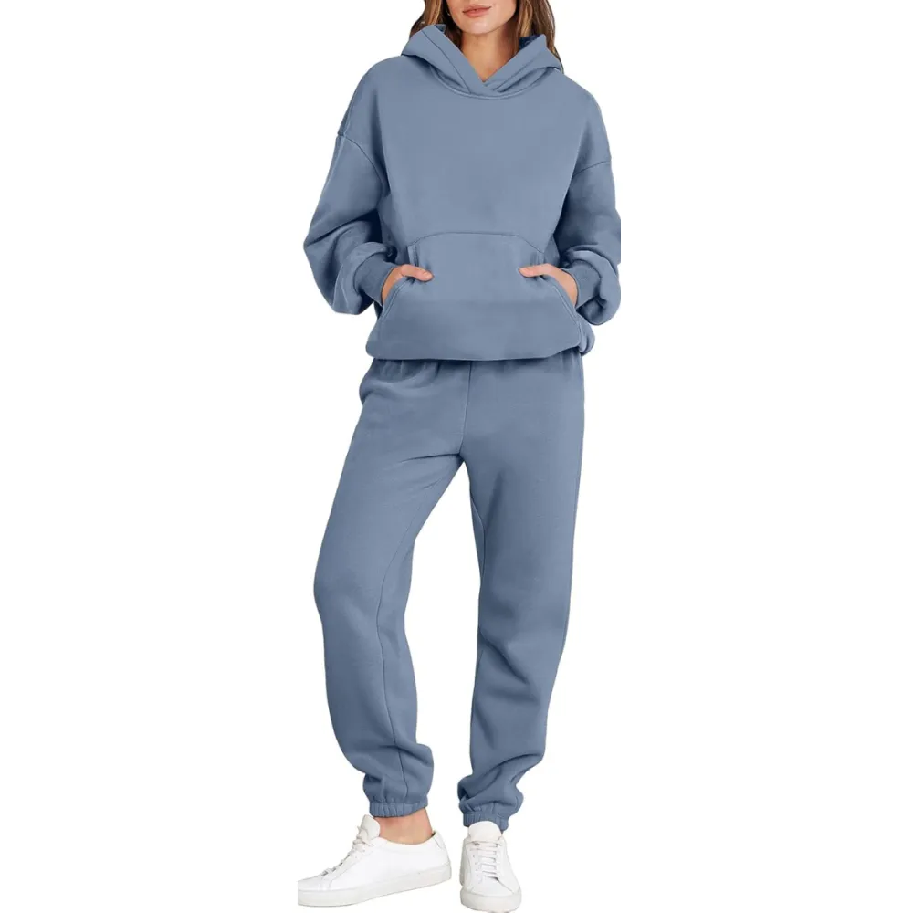 Womens 2 Piece Outfits Lounge Hoodie Oversized Sweatshirt Jogger Sweatpants