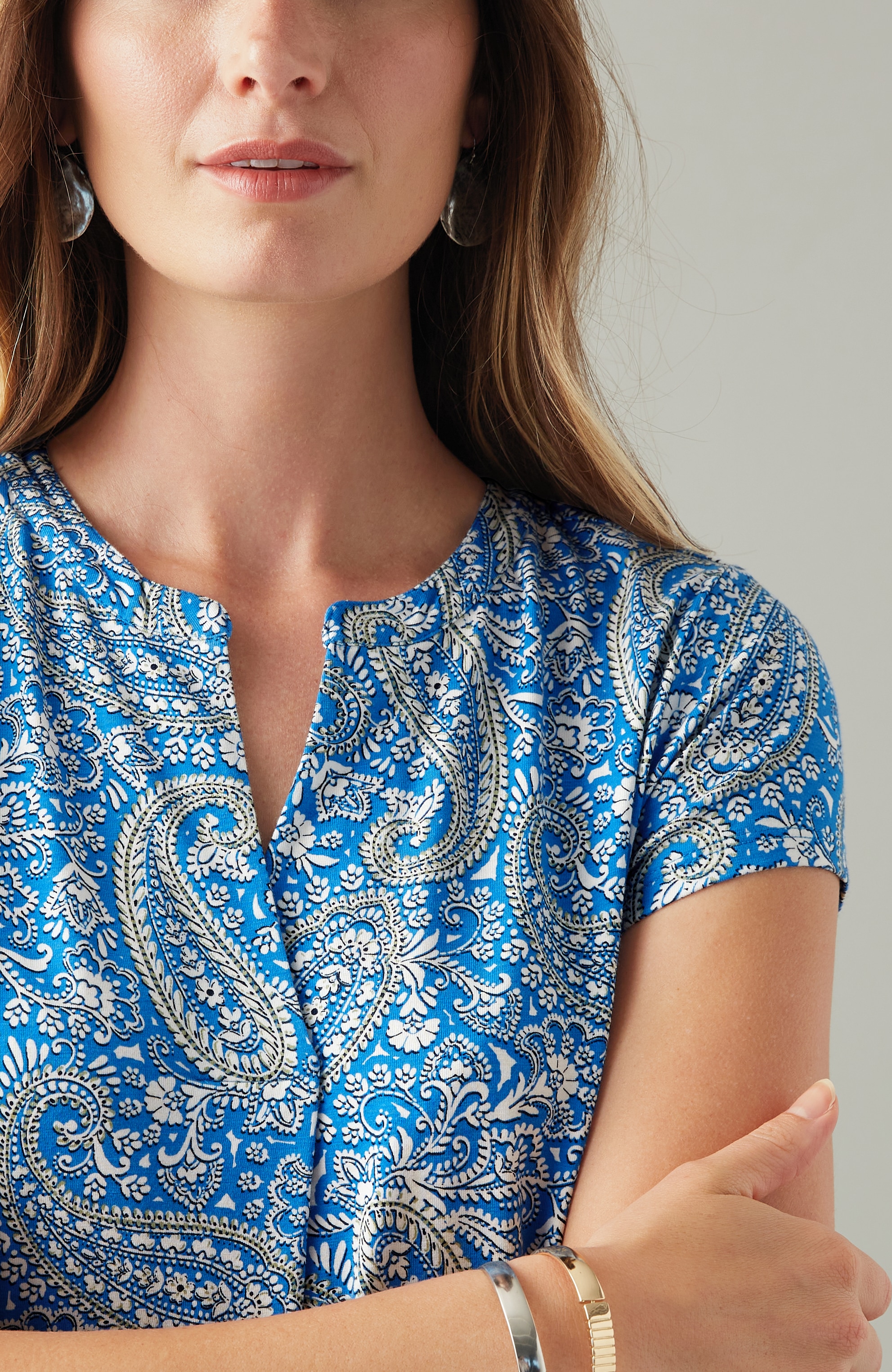 Paisley-Printed A-Line Dress