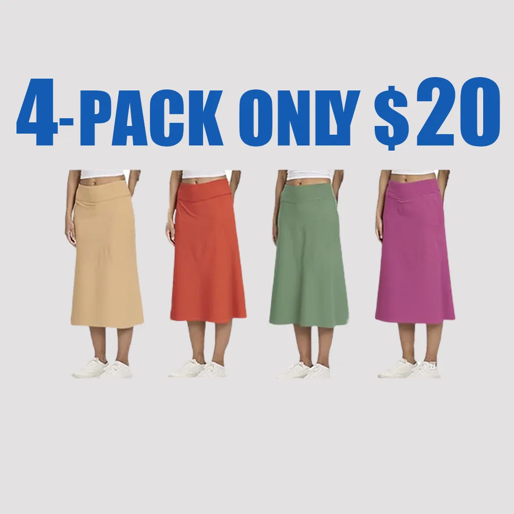 Women's Knee-Length Golf Skorts – Athletic Skirt with Pockets, Plus Sizes Available