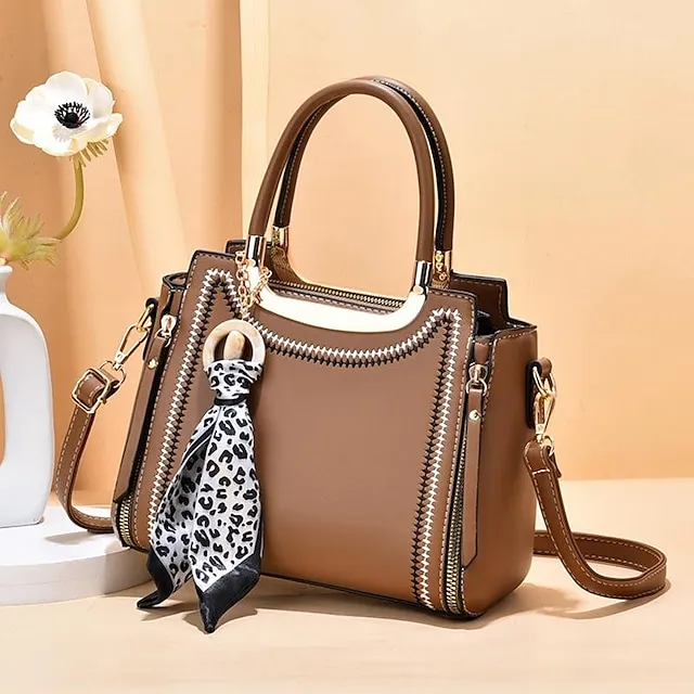 Women's Canvas Tote Bag Handbag Daily Date Office & Career Solid Color Black White Red