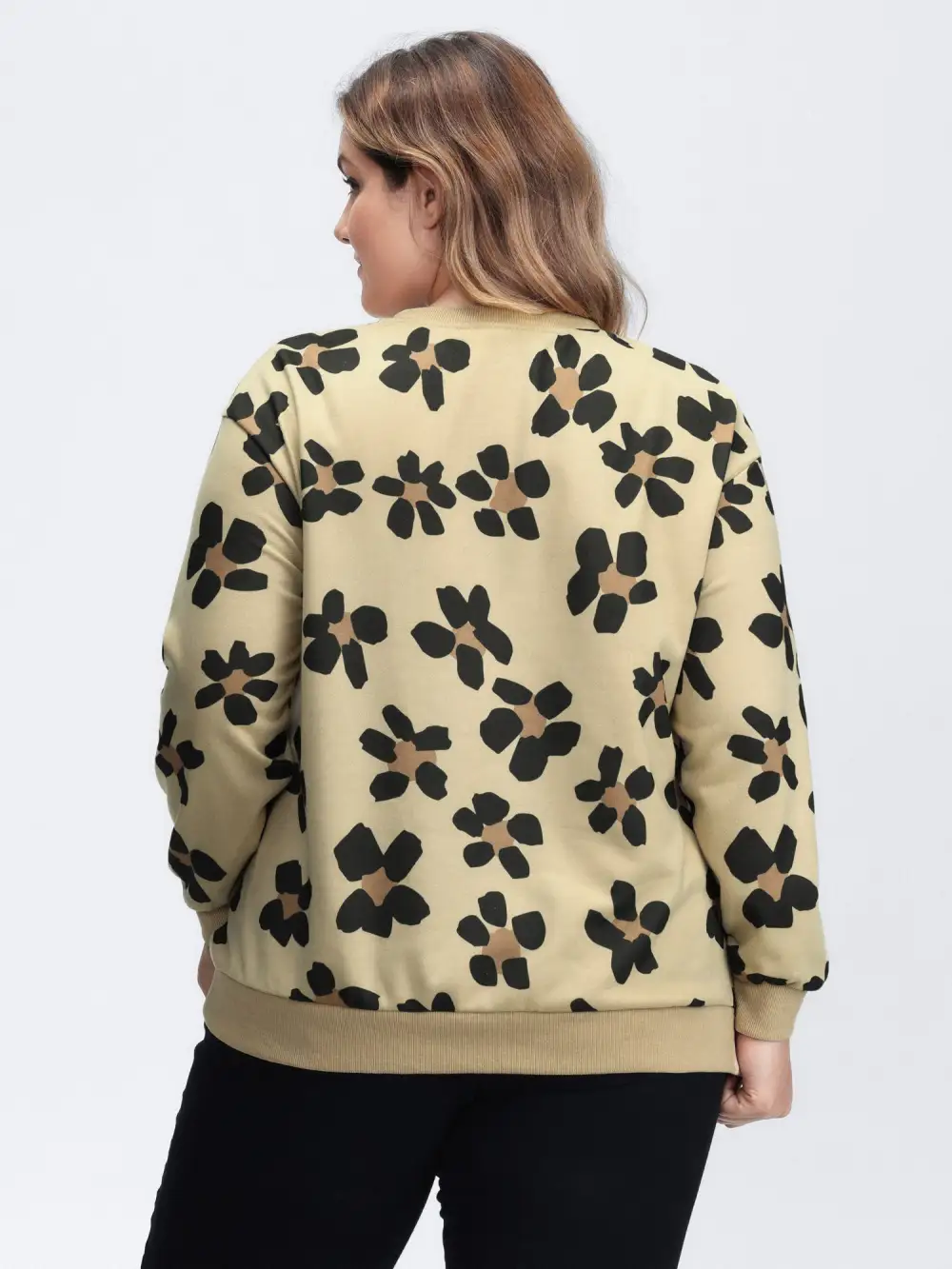 Wild Floral Print Relaxed-Fit Sweatshirt
