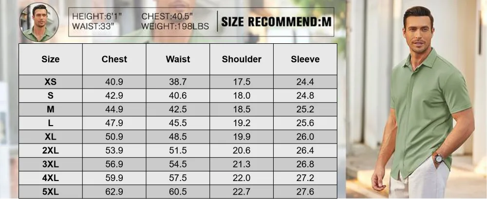 Fall Outfits Men's Shirt Wrinkle Free Dress Shirt