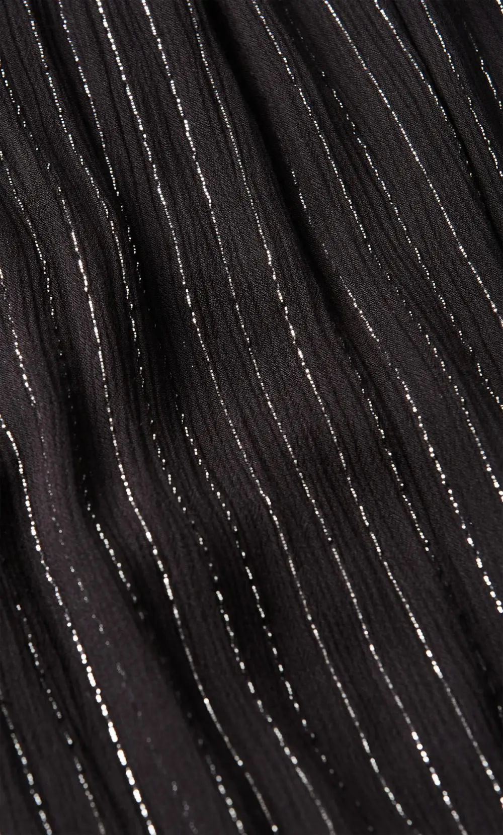 Evans Black Metallic Stripe Tiered Midi Beach Dress