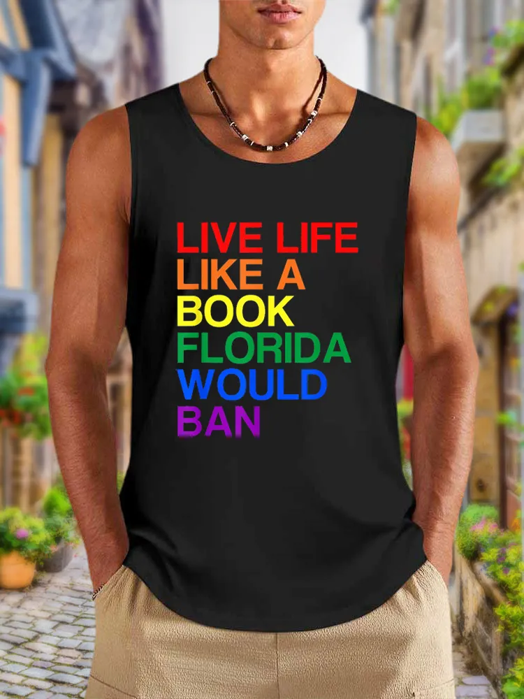 Men'S Vests Live Like Book In Florida