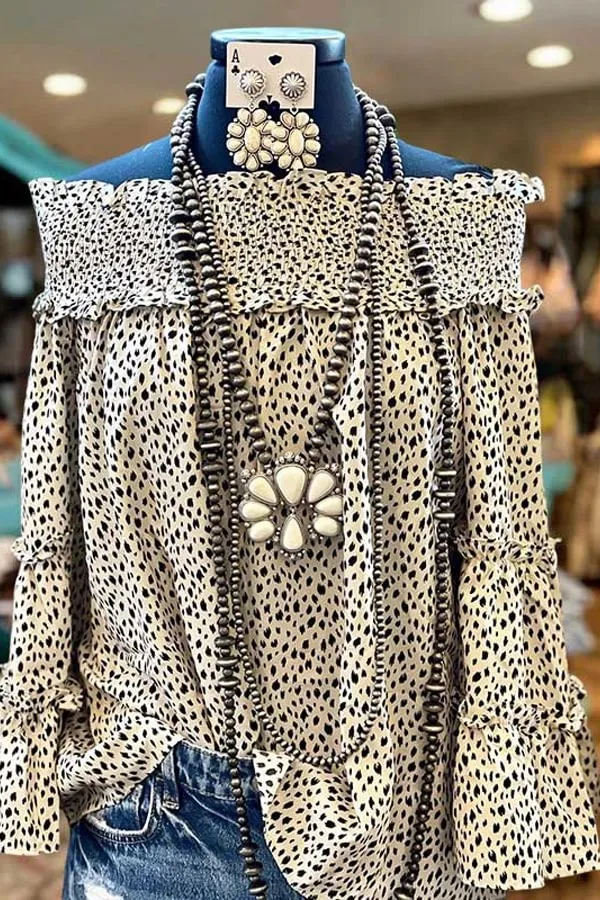 Turquoise Navajo Beaded Silver Layered Long Necklace