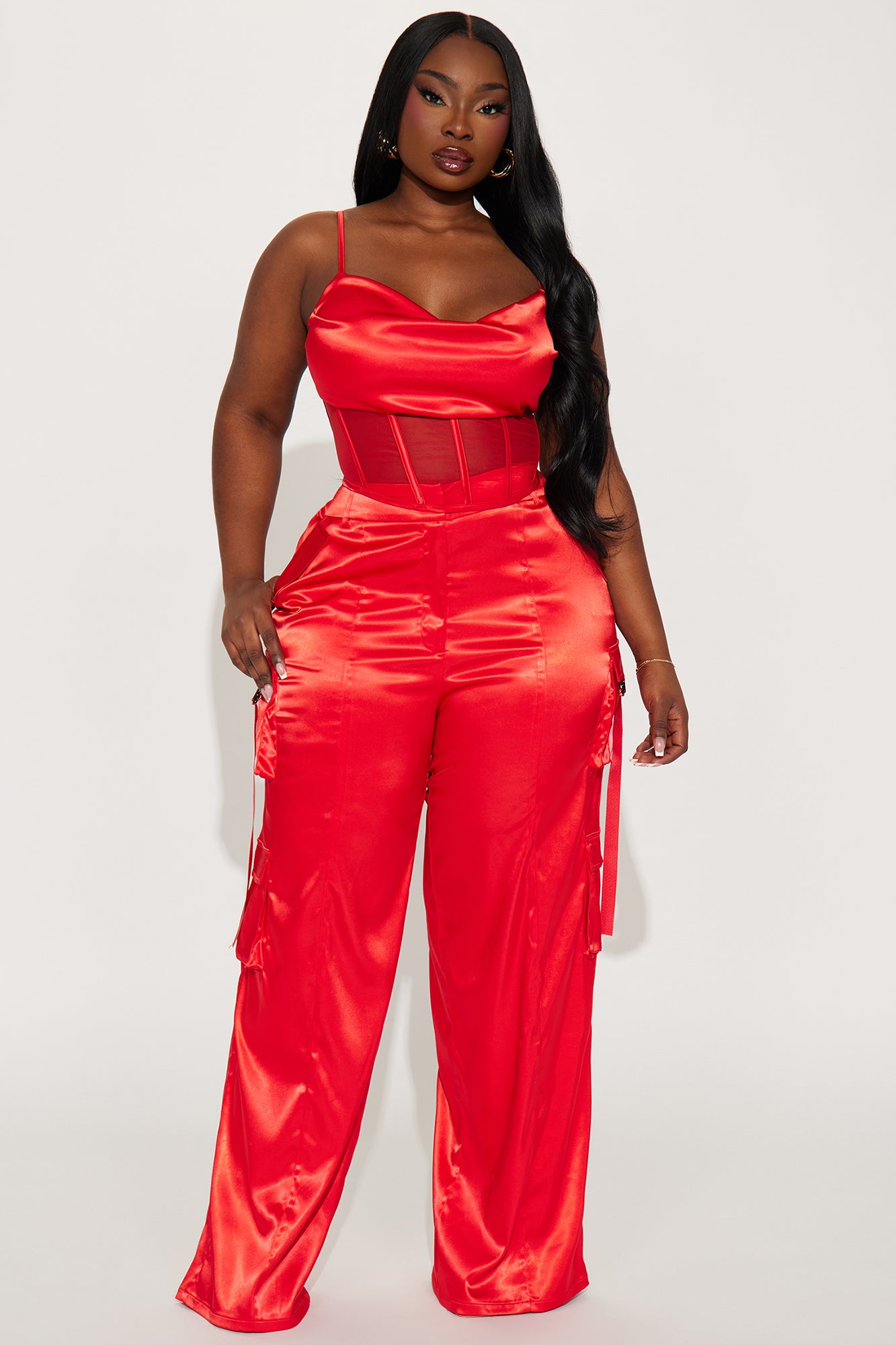 No Jealousy Pant Set - Red