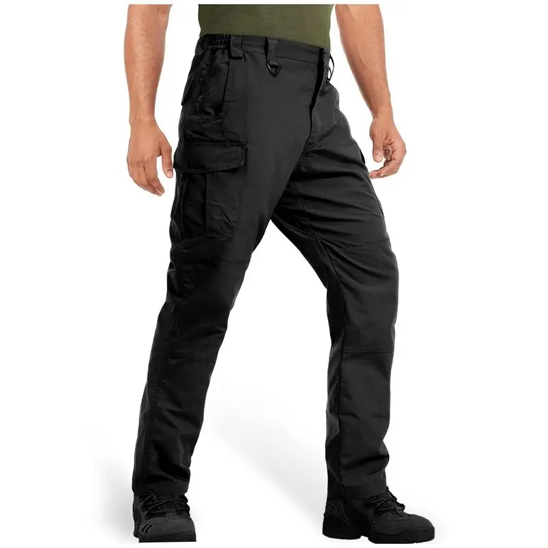 Men's Tactical Cargo Pants – 9 Pockets, Ripstop, Water-Repellent