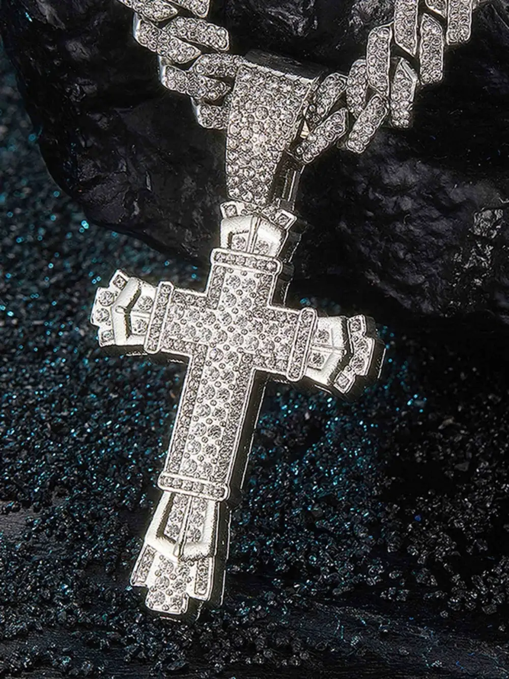 Diamond Cross Necklace - 1970