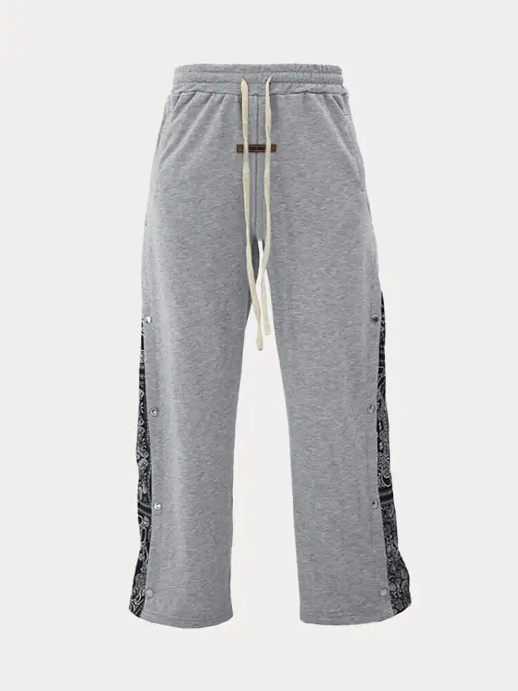 Stylish Paisley Splicing Sweatpants